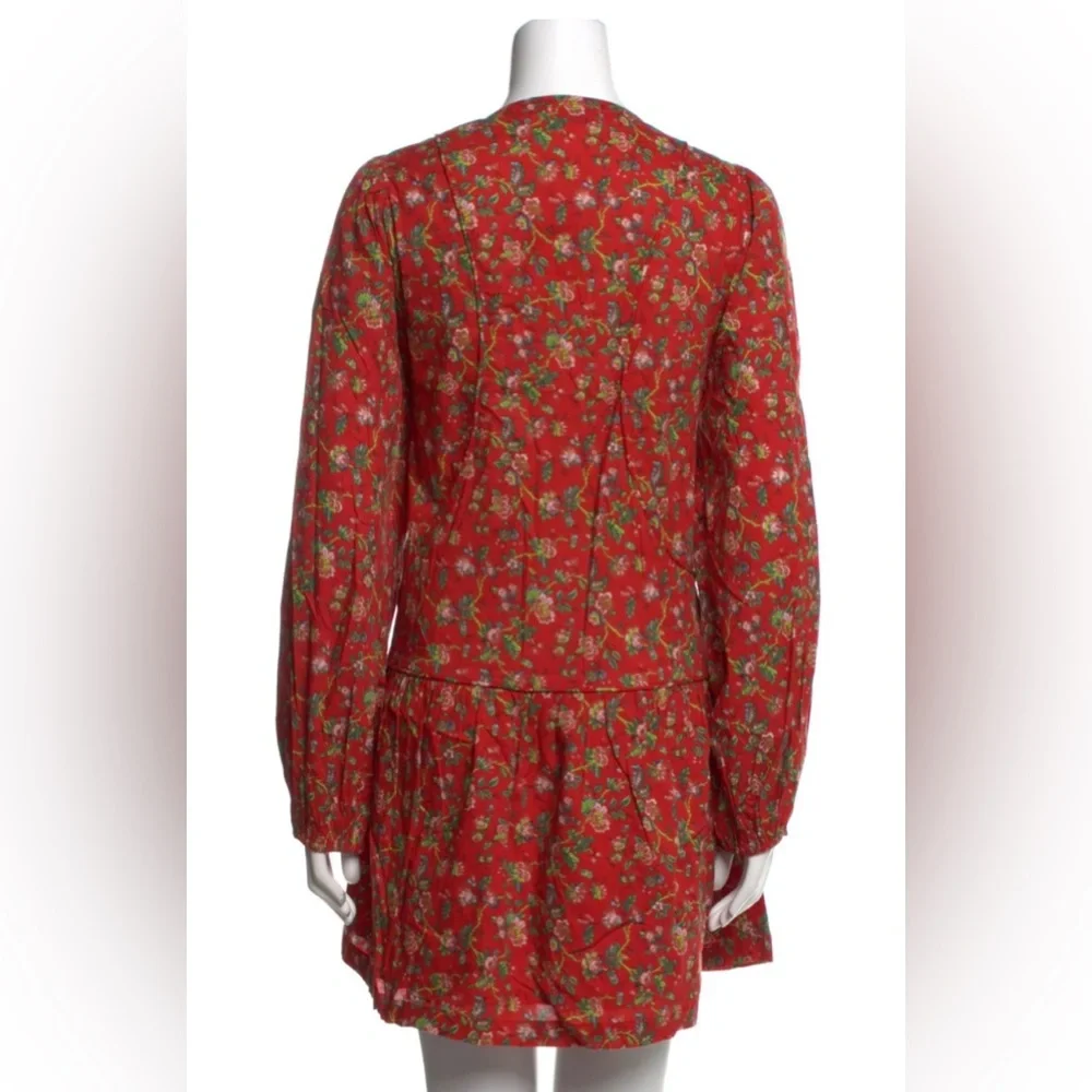 Rhode Bow Mini Dress in Red Floral XS - Picture 3 of 3